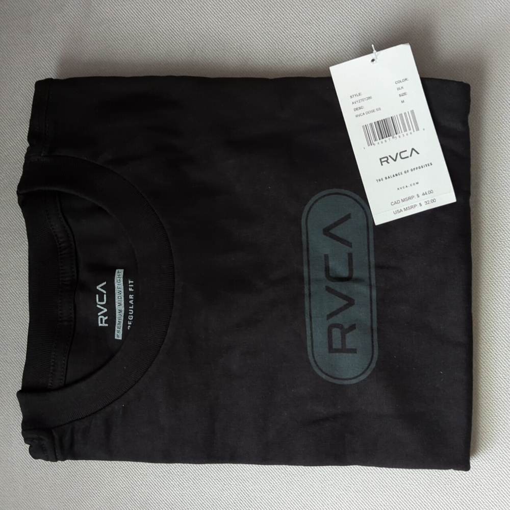 RVCA Black regular fit t shirt